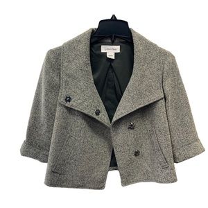 Calvin Klein womens funnel neck blazer